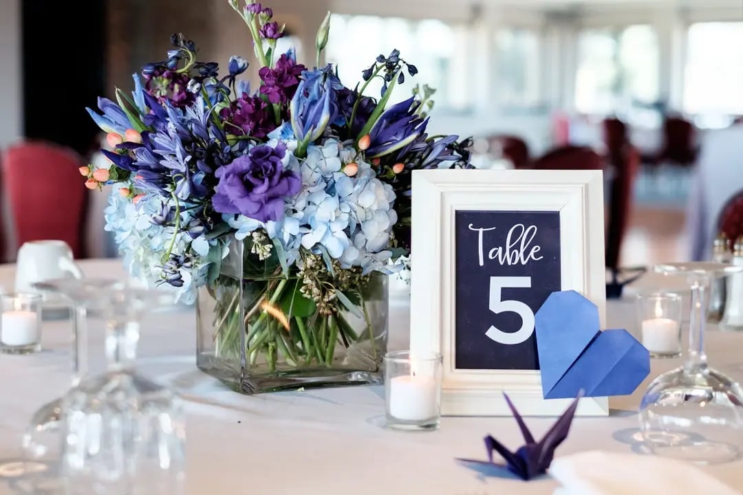 Wedding reception table number